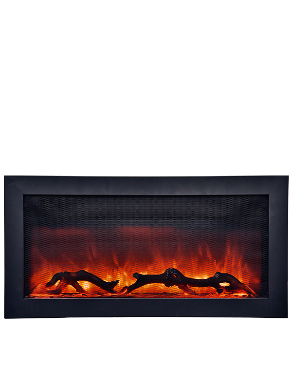 BTX Series 36" Remote Control Wall-Hang Electric Fireplace, With Metal Frame Style, Villas, Duplex, Apartment, Hall And Living Room Heating